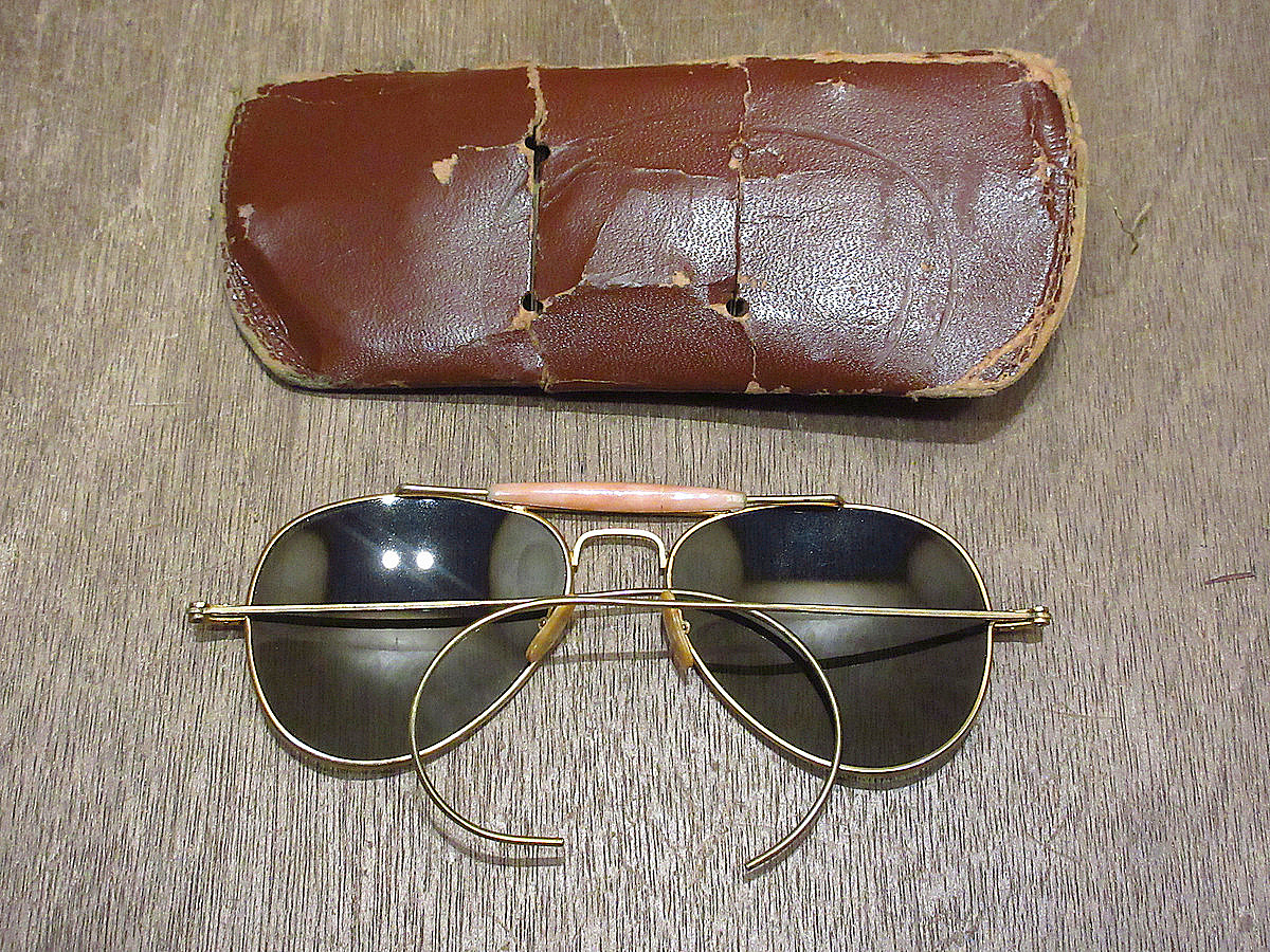 大特価格安 ヤフオク! ビンテージ~50's ケース付きアビエイターサング... - 低価通販