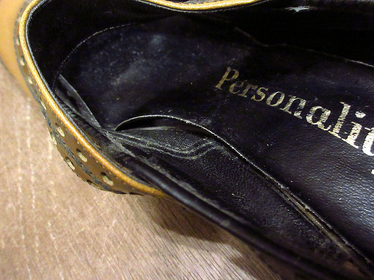 ビンテージ70's●DEADSTOCK Personalityウィングチップパンプスsize 5●220223k6-w-pmp-22cm 1970sデッドストックレディース靴_画像10