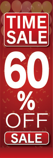 のぼり　のぼり旗　イベント　セール　TIME SALE　タイムセール　60％OFF　60％オフ_画像1