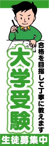 のぼり　のぼり旗　大学受験　生徒募集中_画像1