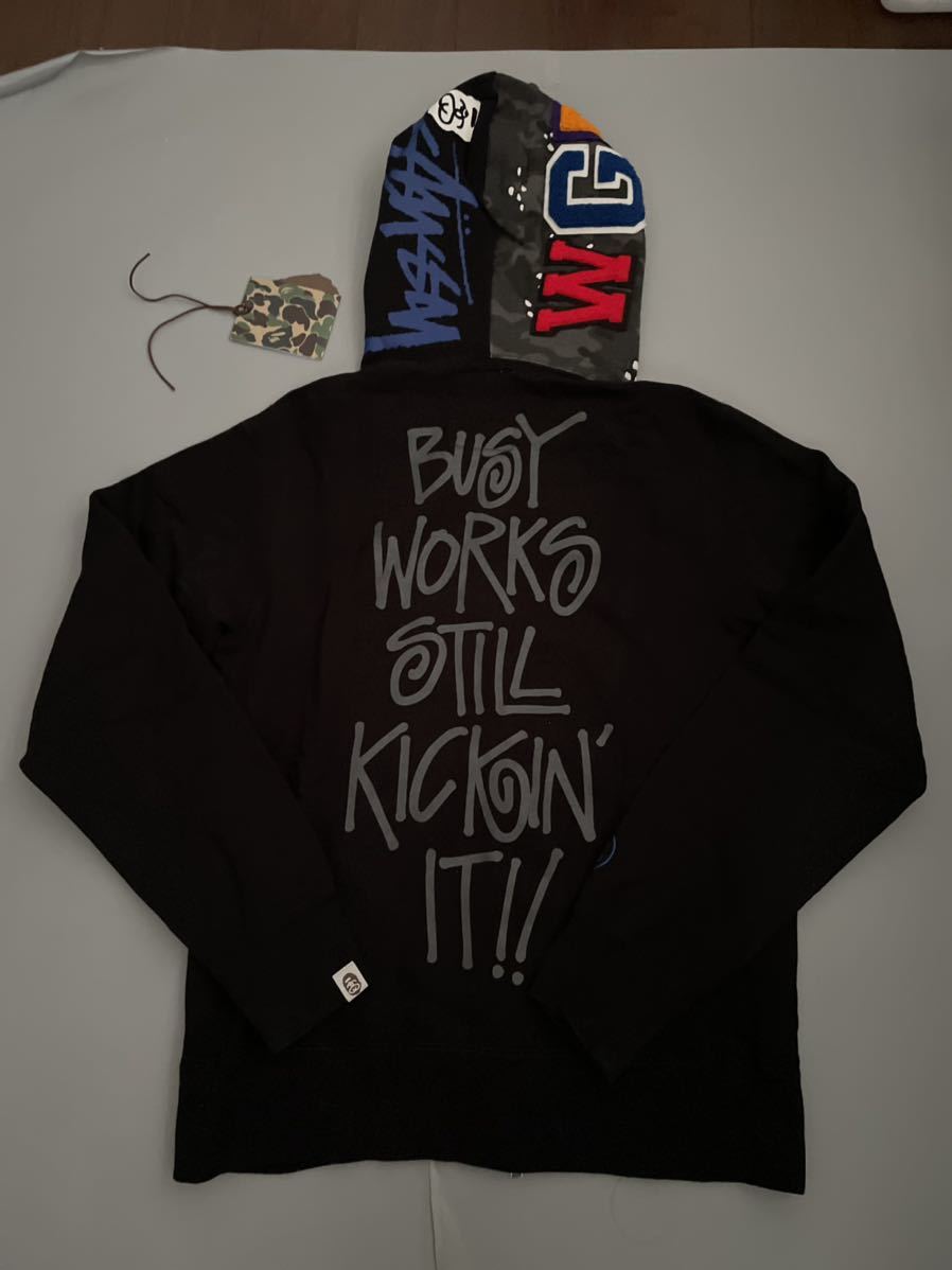 人気SALE高品質 APE BAPE KAWS STUSSY シャークパーカー パーカー XL