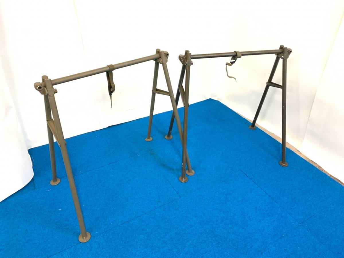 米軍放出品】未使用品 折りたたみスタンド 2個 タンカ用スタンド 担架
