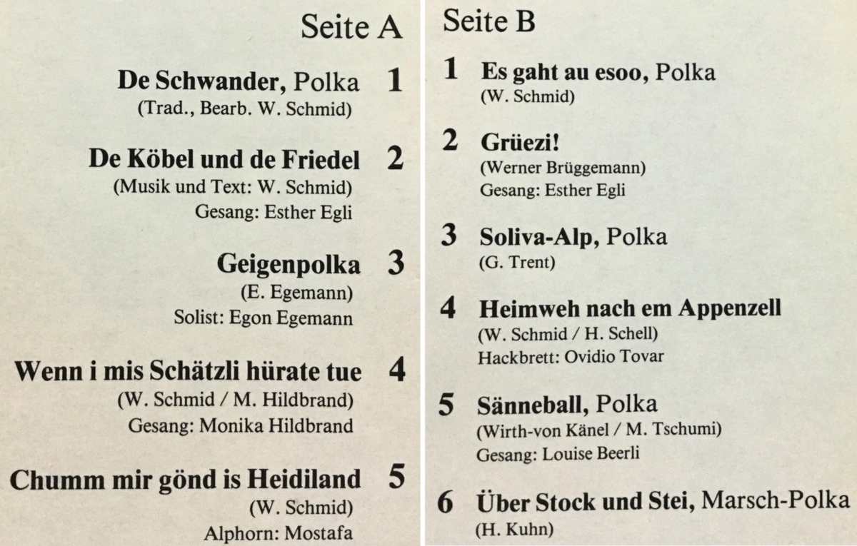 LP その他 Willy Schmid Und Die Kindli-Band / Folklore Night At The Kindli 輸入盤_画像3