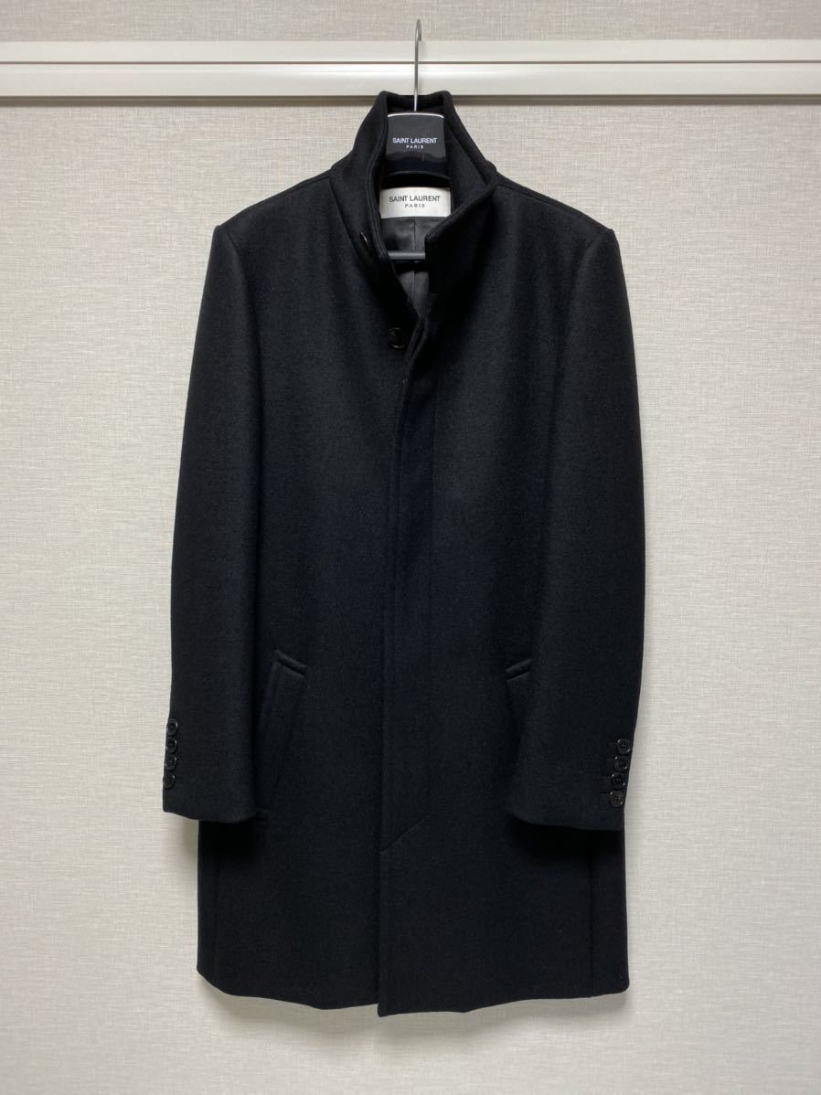 サンローラン 18SS スタンドカラーコート 44 黒 SAINTLAURENT 国内正規品_画像1