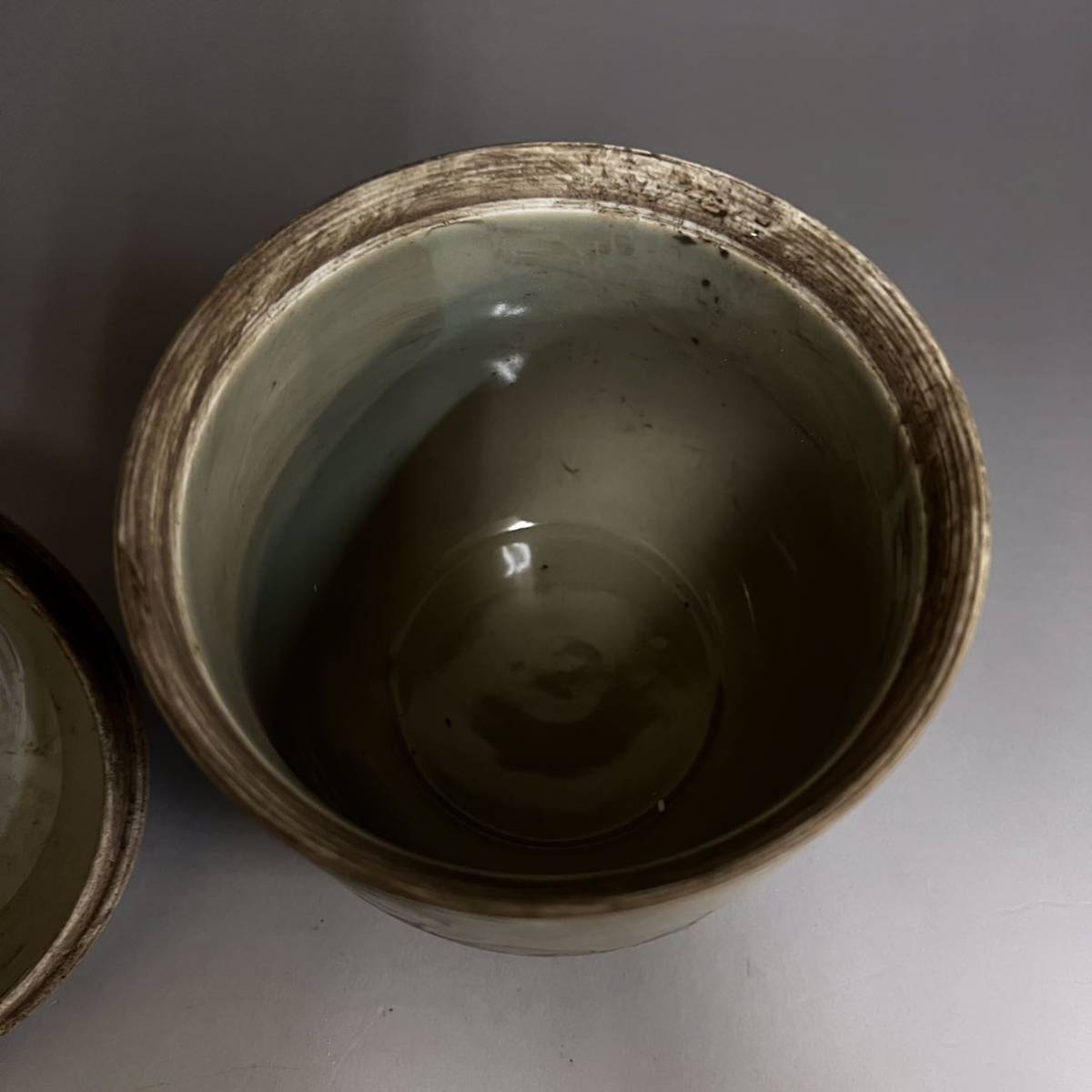 清代 中国古美術 粉彩 桃絵 茶入 同治年製款 罐 中国磁器 陶磁器