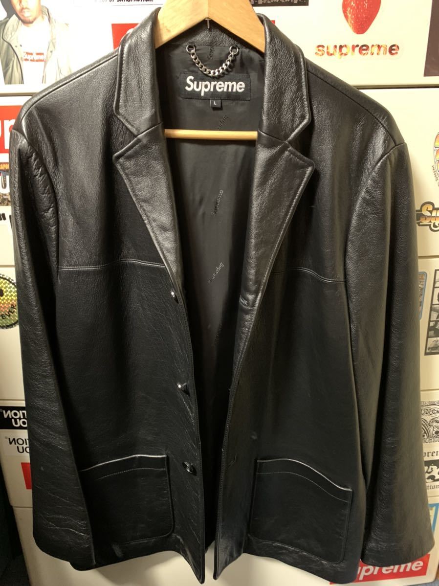 中古 極美品 Supreme シュプリーム レザージャケット leather カー