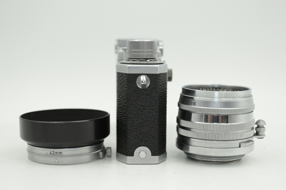 キャノン Canon Ⅳ Sb改( 4sb改 IV Sb2) + 50mm f/ 1.8 純正 メタル フード S-42付 L39 LTM レンズ レンジファインダーボディ レンズセット_画像5