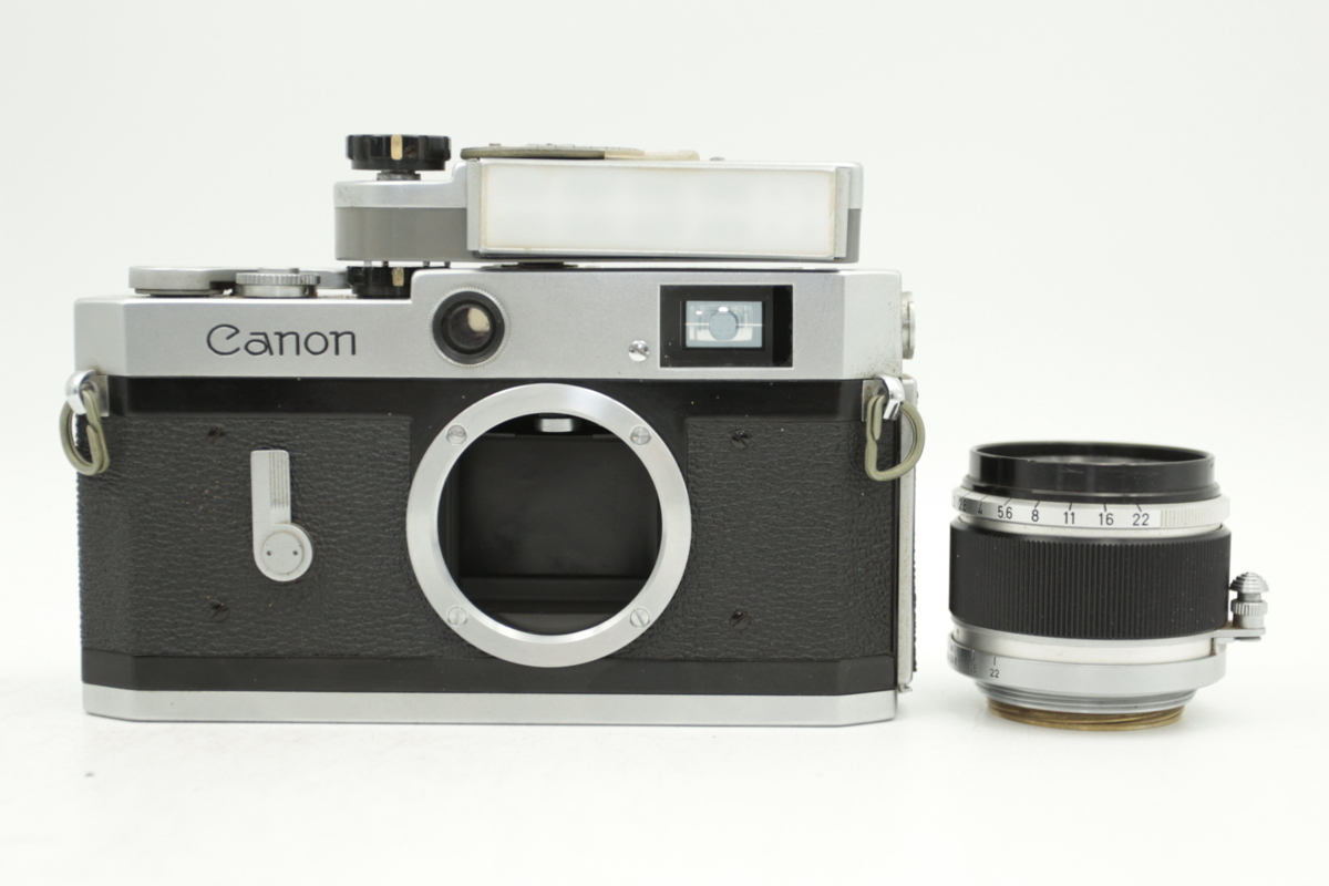 CANON キャノン P型 ポピュレール + 露出計 CANON METER + 50ｍｍ f/ 1.8 レンズ レンジファインダー フィルム カメラ 2