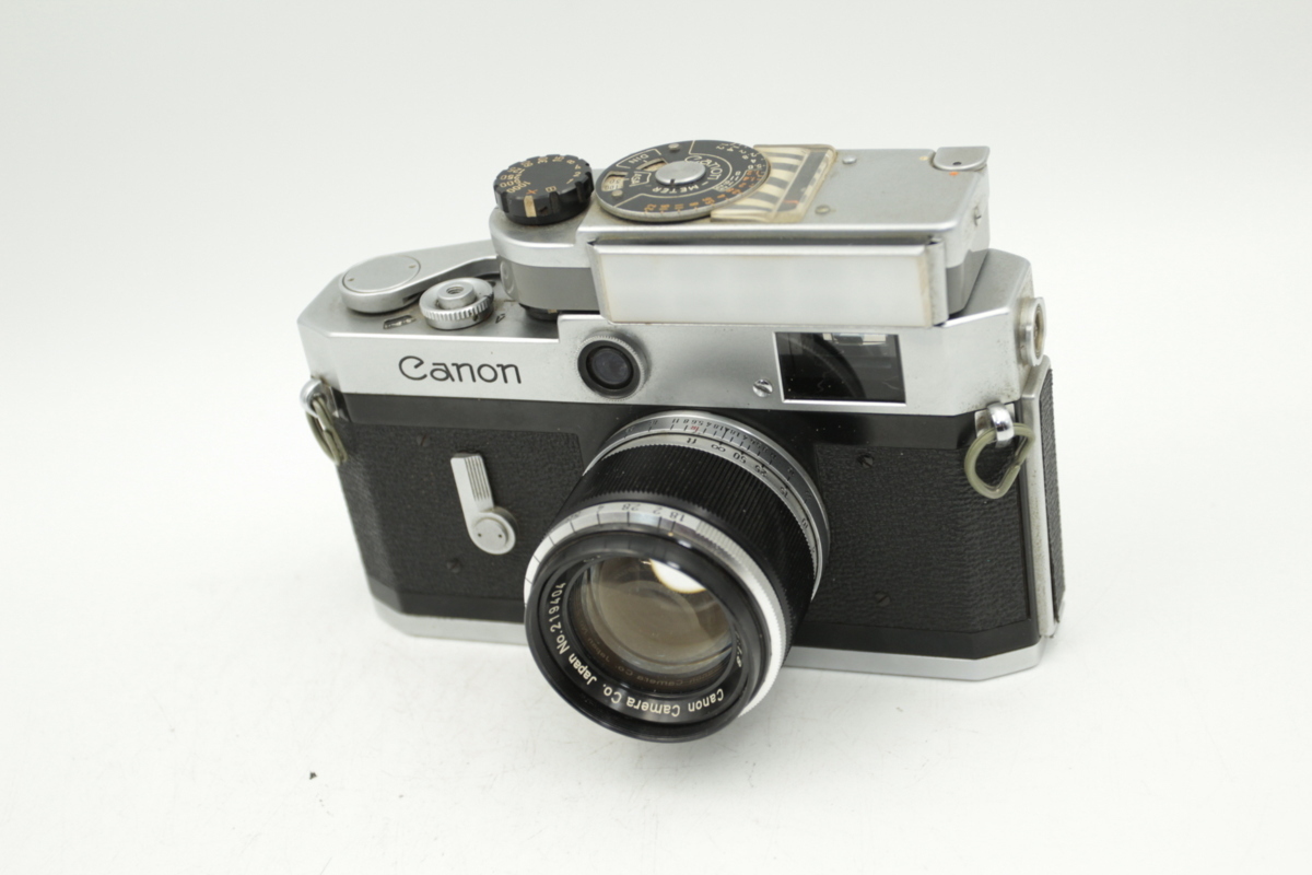 CANON キャノン P型 ポピュレール + 露出計 CANON METER + 50ｍｍ f/ 1.8 レンズ レンジファインダー フィルム カメラ