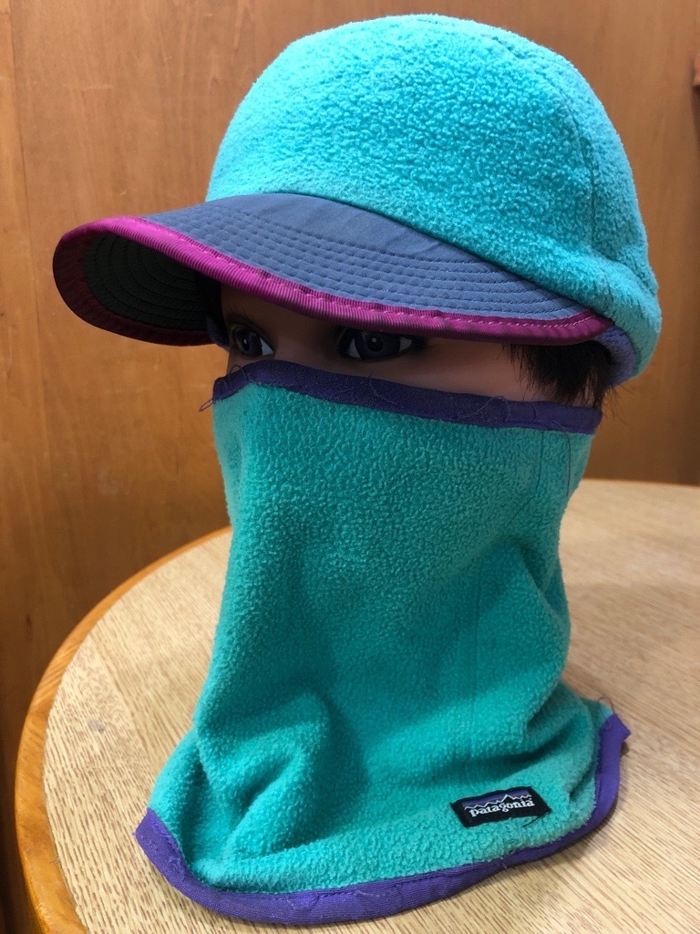 希少 F0 Patagonia synchilla duckbill cap NECK GAITER シンチラ ダックビル フリース キャップ ネックゲイター L R040225の画像1