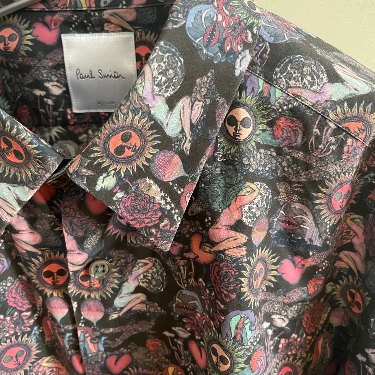 Paul Smith 総柄　サイケデリックサン ポールスミス  PHYCHEDERIC SUN SHIRT シャツ　サイズM