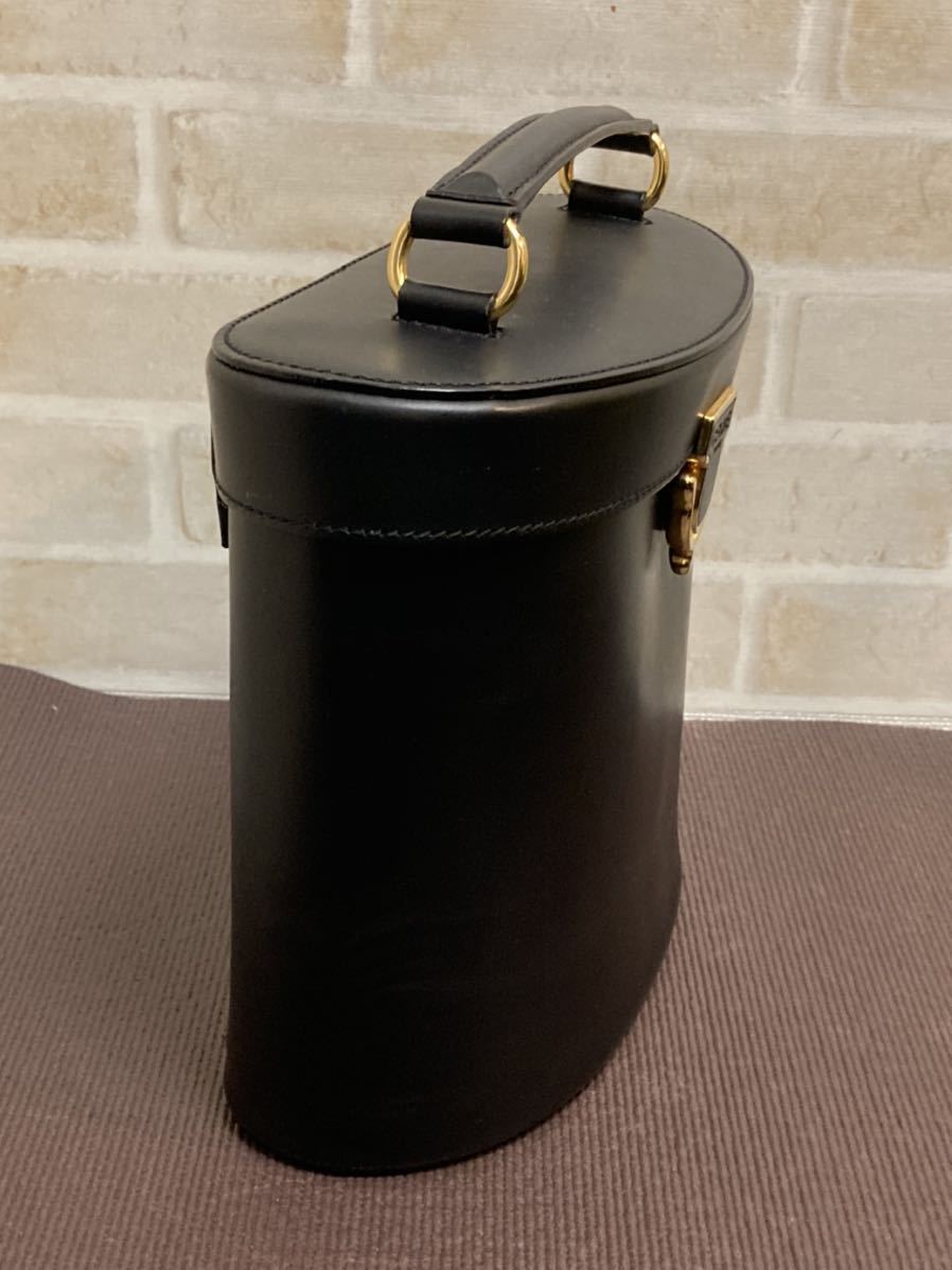 極美品 希少 セリーヌ バイカラー レザー バニティバッグ ショルダー
