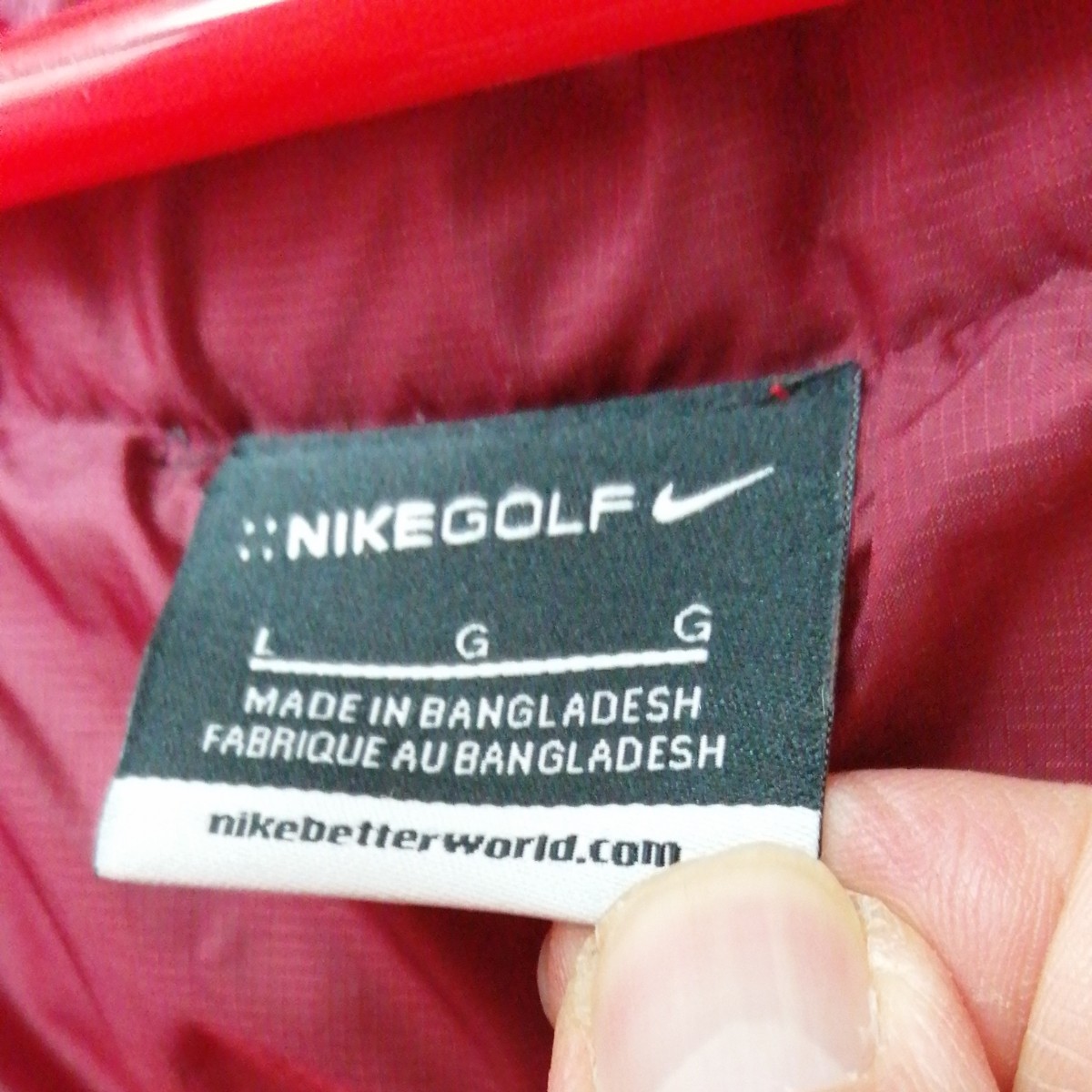 【訳あり】ダウンジャケット　NIKEGOLF　サイズL　未使用に近い