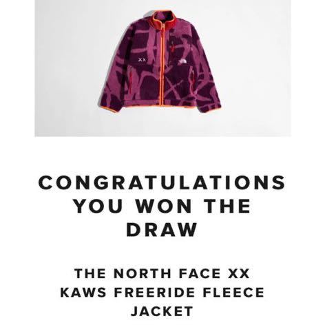 THE North Fase xx KAWS Fleece Jacket XL カウズ フリースジャケット