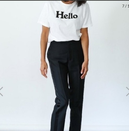 MADISONBLUE/MB999-7716 HELLO CREW NECK TEE towinglouisvilleky.com