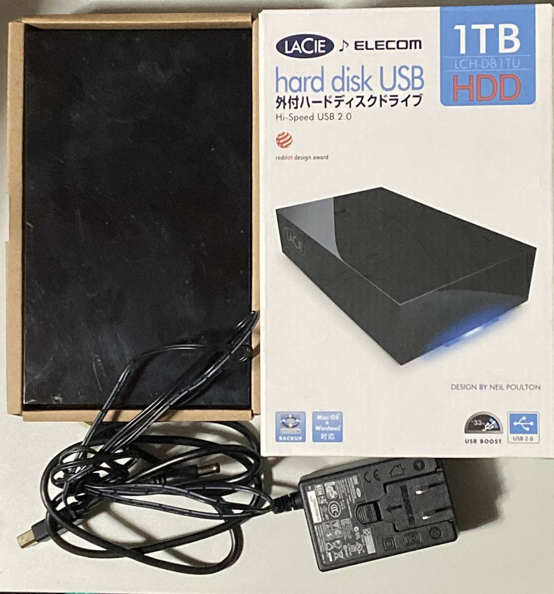 Yahoo!オークション - 【中古】LACIE ELECOM 外付けHDD 1TB L...