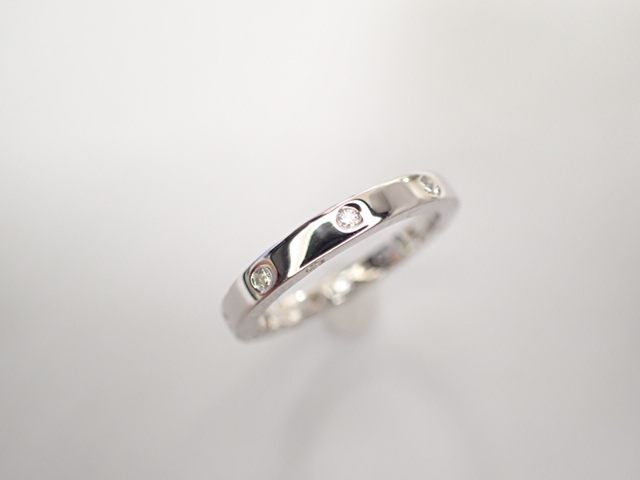 美品 ミキモト K18(WG) BARAKA ダイヤ計0.20ct デザイン リング 指輪