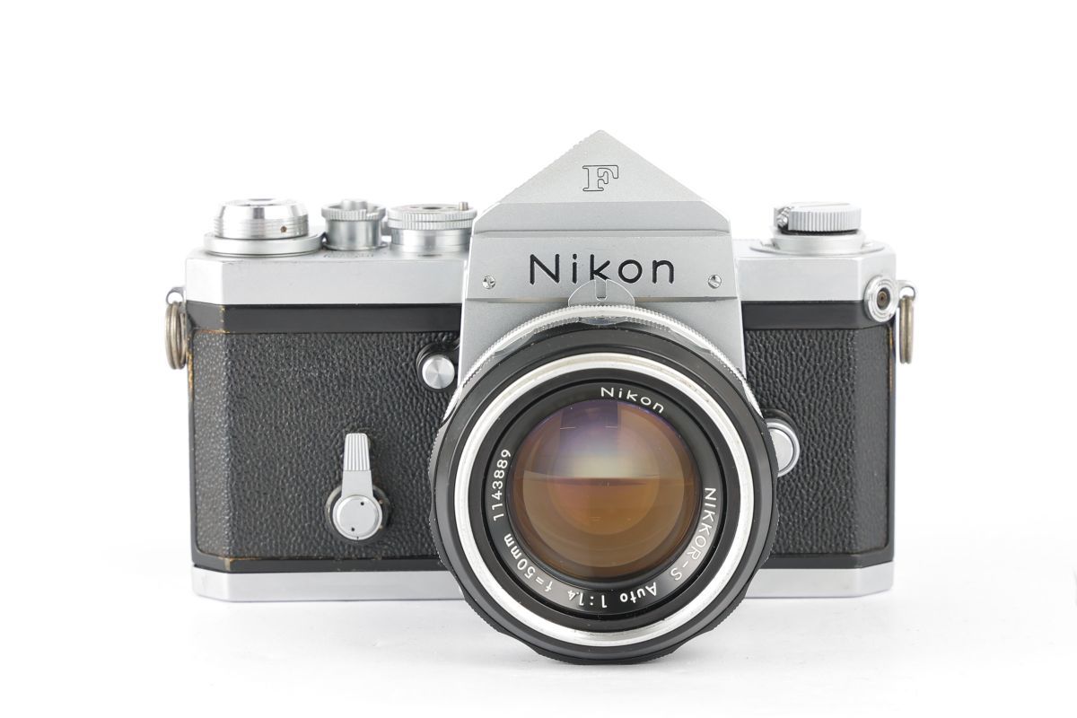 06993cmrk Nikon F アイレベル 672万台 + NIKKOR 50mm F1.4 MF一眼レフ