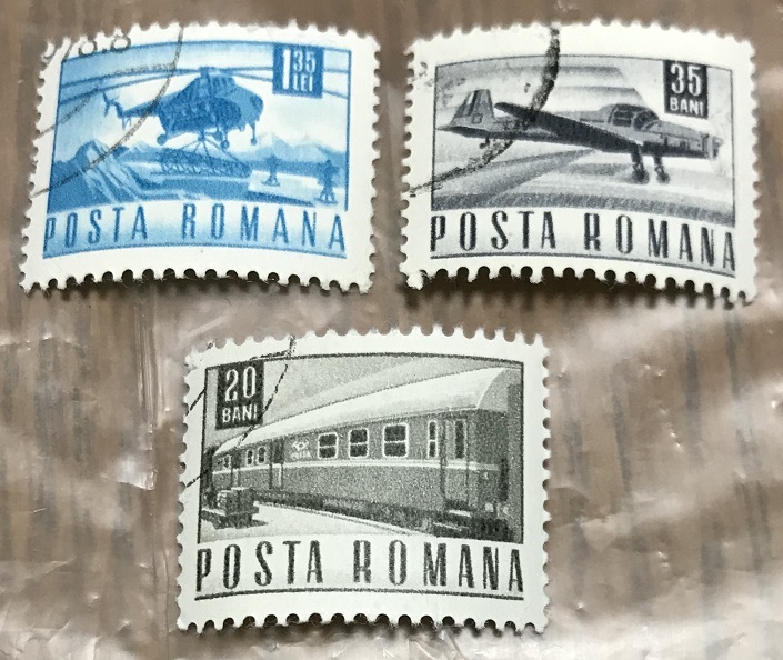 ◎切手　ルーマニア　「乗り物３枚セット」◎_画像1