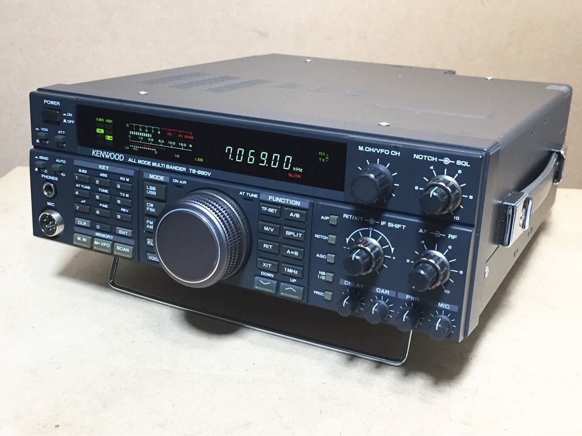 TS-690V 10W機 DC電源コード/取説コピー付 ゼネカバ/CB送受信改造/AFコン交換済 TS-450 KENWOOD