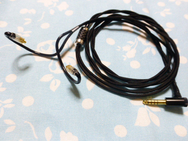 切り込み入り MMCX ケーブル オーグライン 八芯 120cm 4.4mm5極 L字 (カスタム可能) SHURE Fiio M15 ZX507 Cayin N8 R2R2000_画像1