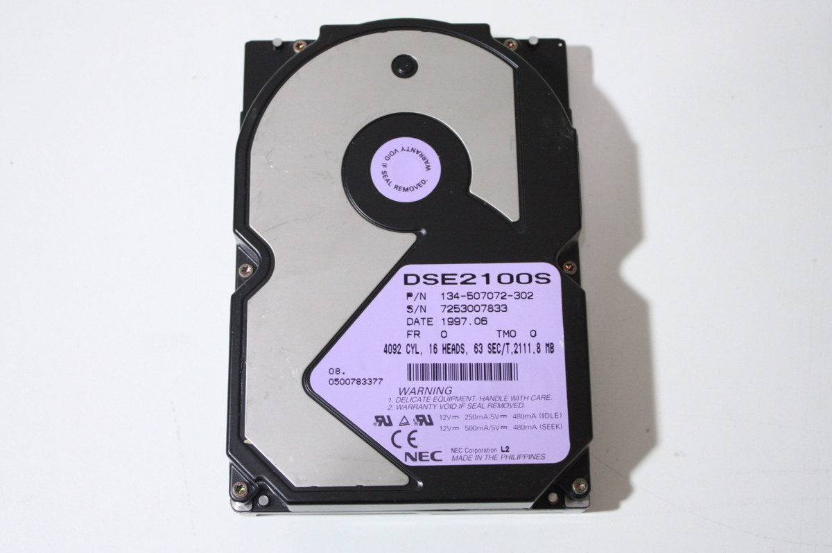 Z541【中古】NEC DSE2100S 2111.8MB 3.5’　SCSI