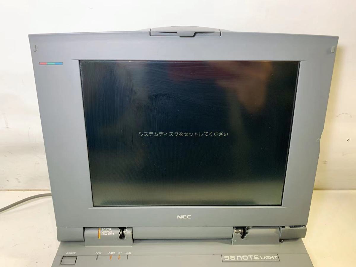 YN198**[ Junk ]NEC old model laptop PC-9821LT/350A