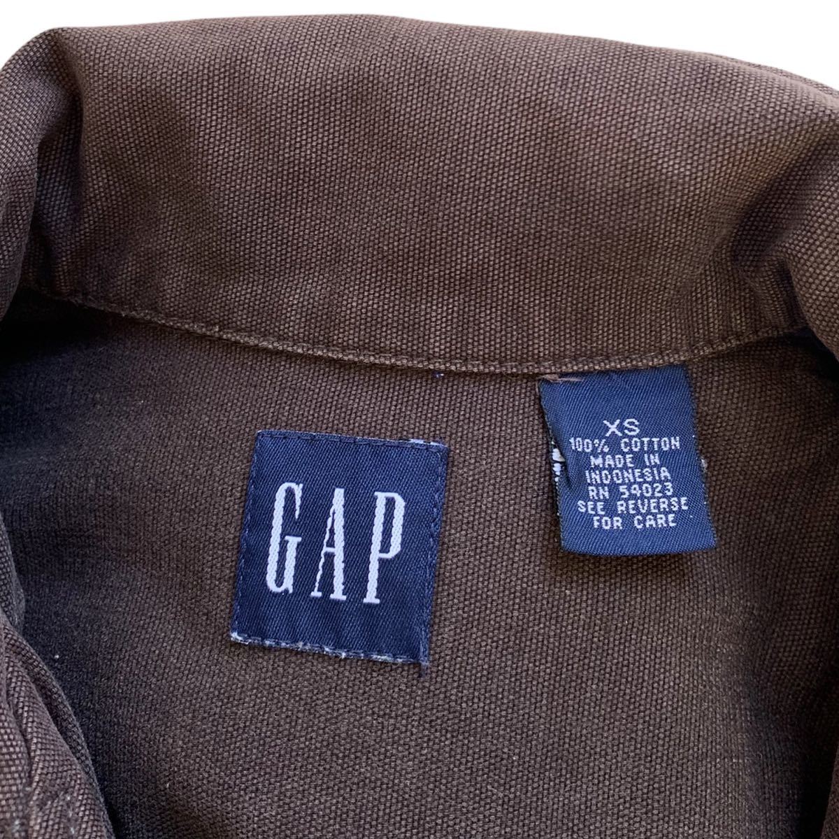 90's〜 OLD GAP ユーティリティシャツ ブラウン ヴィンテージ オールド ギャップ U.S.ARMY ミリタリー_画像6