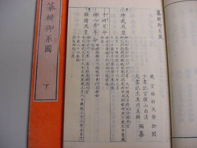 □後白河天皇以仁王!歴代天皇系図『纂輯御系図 全2冊揃』明治 □後白河天皇以仁王!歴代天皇系図『纂輯御系図 全2冊揃』明治