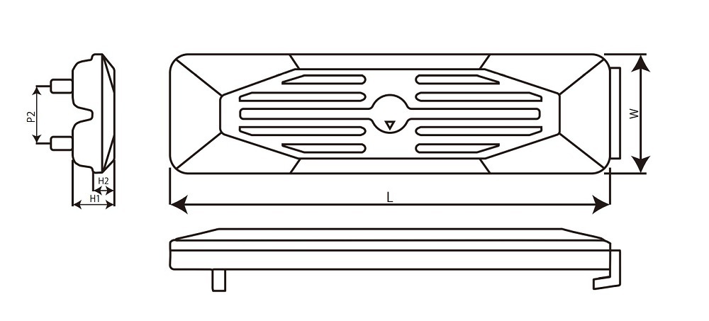 ゴムシュー ゴムパット CL101-250 250幅 (片側フックタイプ) 重機 ユンボ ミニバックホー_画像3