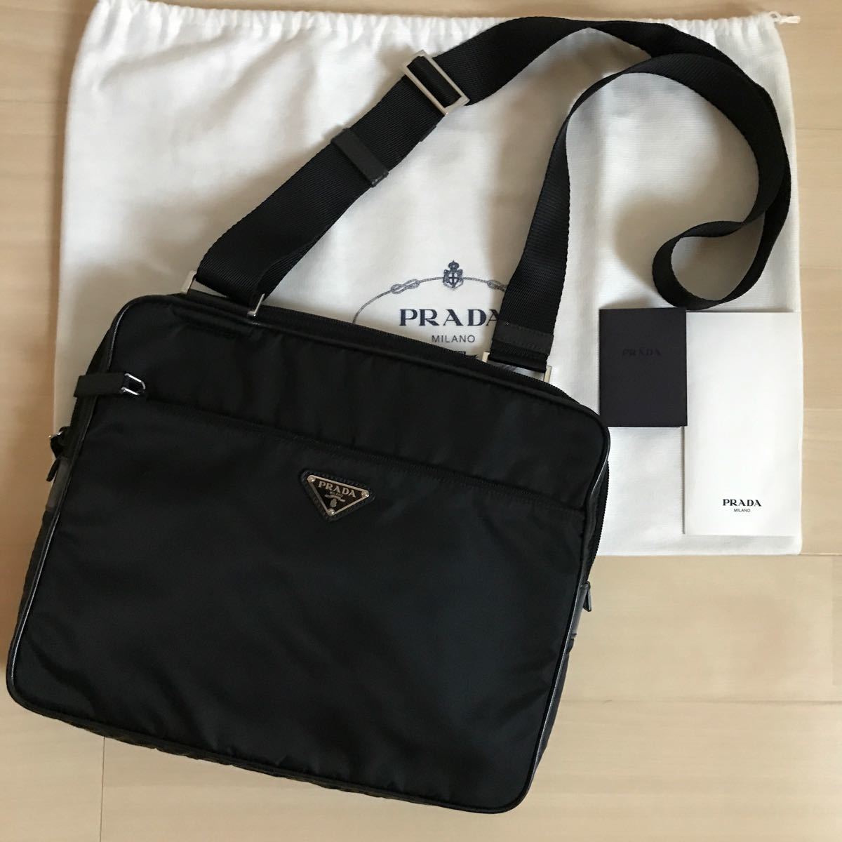 極美品 PRADA プラダ ショルダーバッグ ビジネスバッグ ブリーフケース