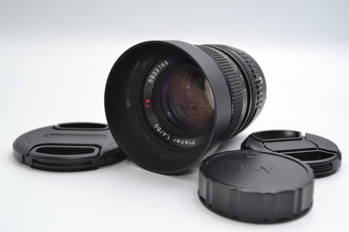 コンタックス カールツァイス Carl Zeiss Planar 1.4/50 + フード