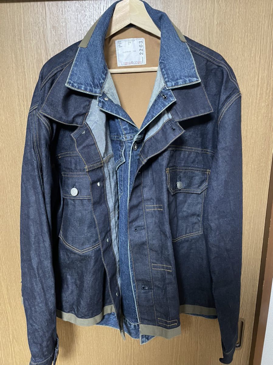 【本物新品保証】専用 sacai 20ss レイヤードデニムジャケット サイズ2