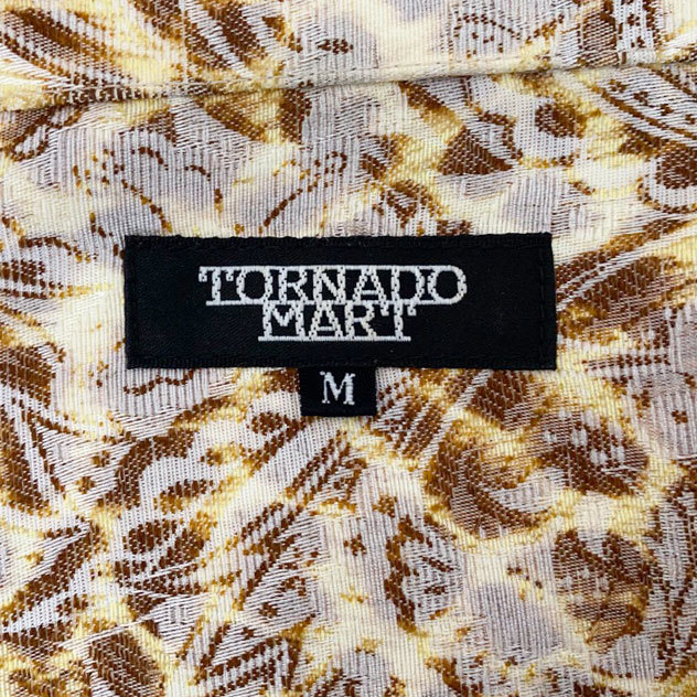  быстрое решение *TORNADO MART* мужской M общий рисунок рубашка с длинным рукавом Tornado Mart боковой гонки выше сделано в Японии тонкий 
