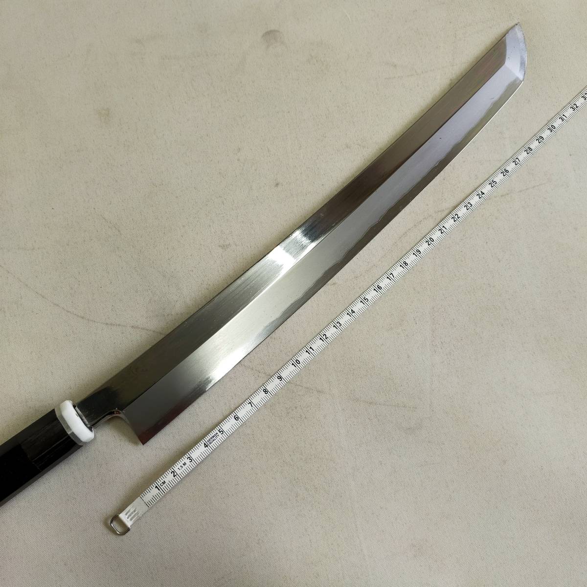 日本未入荷 日本刀のような形の包丁！ 先丸柳刃 専用鞘・包丁袋付き 