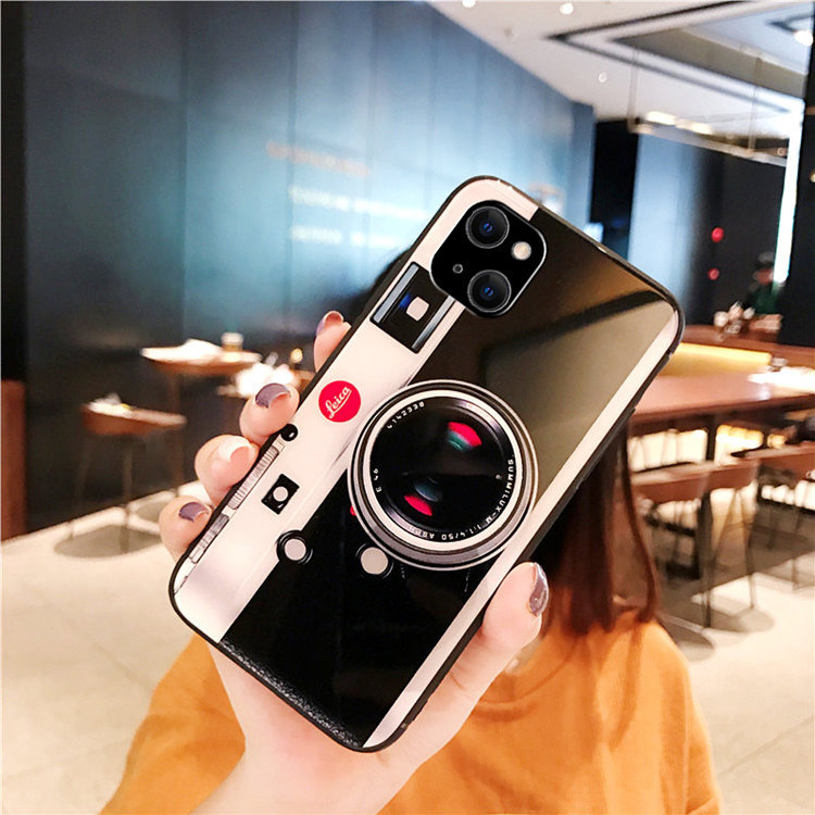 iPhone13 Mini ケース iPhone 13 Miniカバー 5.4インチ スマホケース 保護カバー 背面 TPU&ガラスケース リング&ストラップ付き オシャレ_画像3