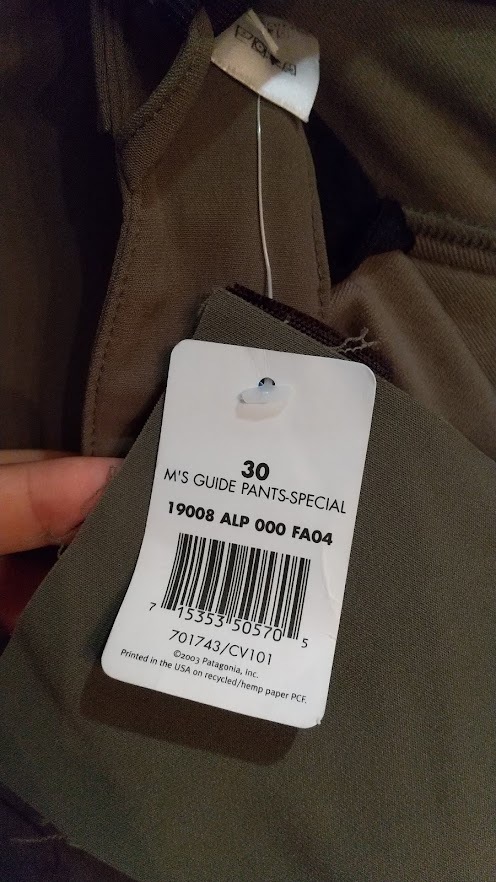 デッドストック Patagonia Guide Pants -Special-(00s) ガイドパンツ