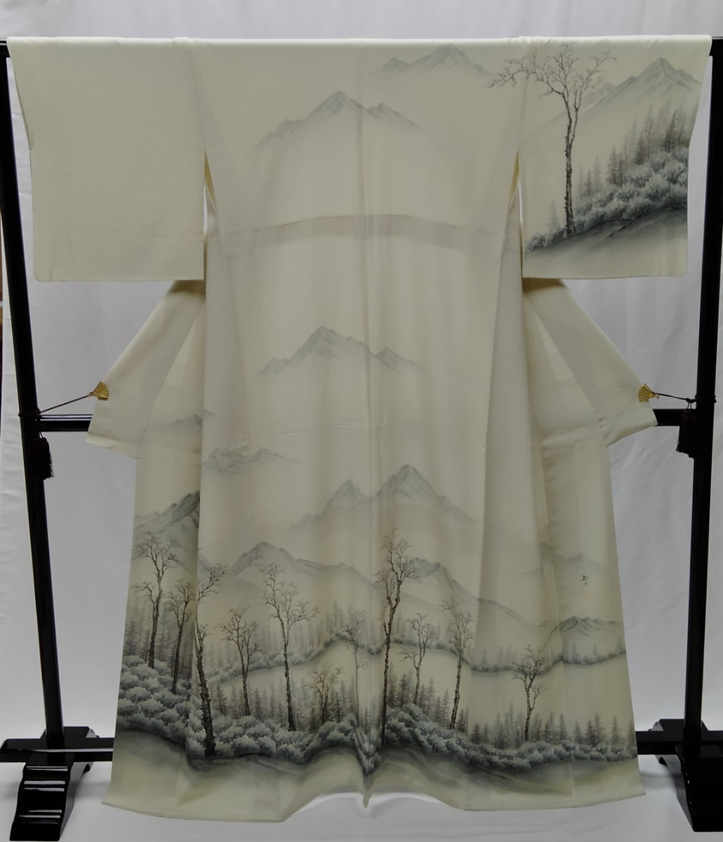 超新作】 お買得 高級 作家者一つ紋訪問着 落款あり