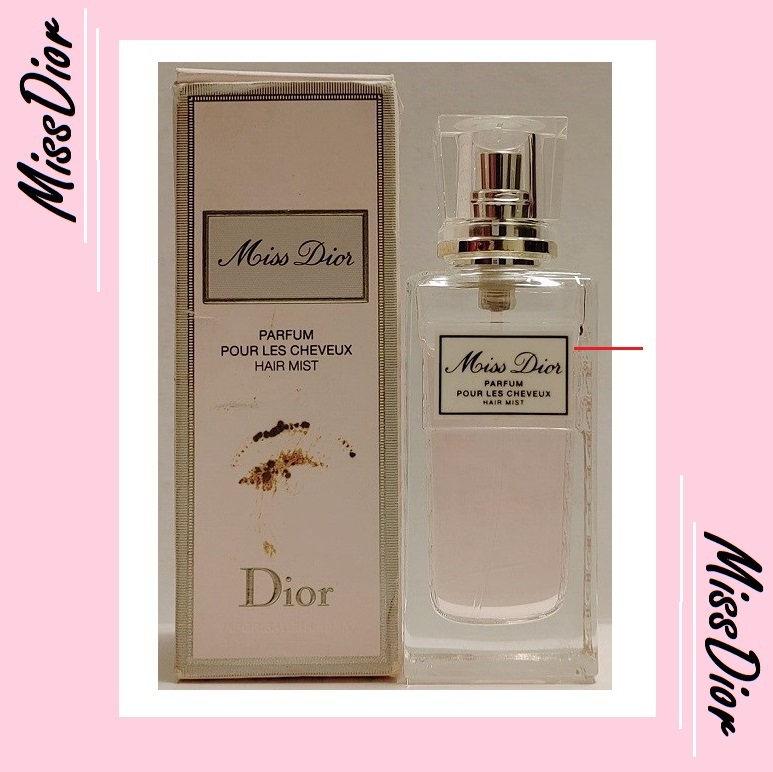 Много оставшегося количества*Кристиан Dior Miss Dior Rose &amp; Rose Hair Mist 30 мл мисс Dior Glass Rose Christian Dior Perfume Spray
