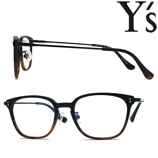 Y's ワイズ メガネフレーム ブランド ブラック×デミブラウン 眼鏡 YS-81-0012-01