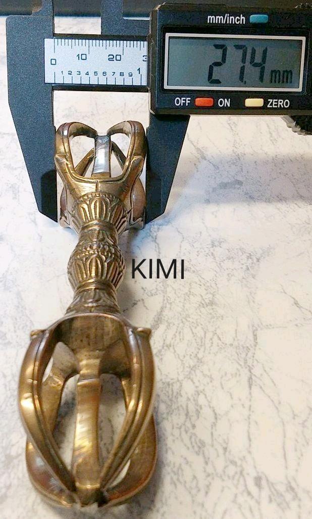 五鈷杵 銅製 全長約14cm 大サイズ 真言宗 密教法具 金剛杵 Vajra 五鈷杵 銅製 全長約14cm 大サイズ 真言宗 密教法具 金剛杵 Vajra