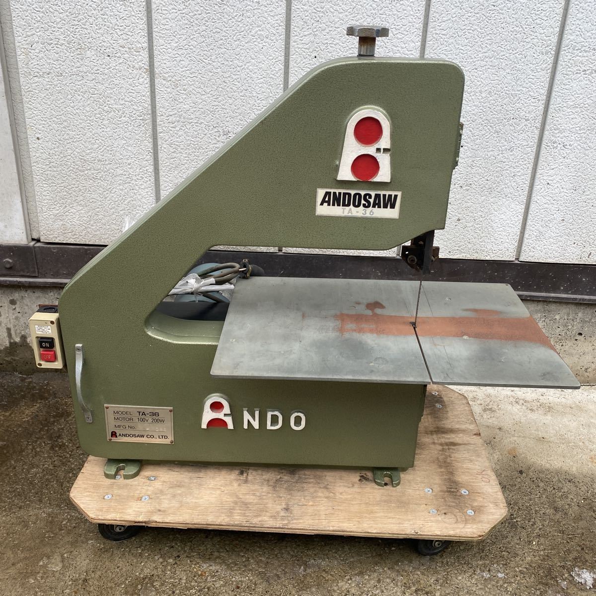 長野県上伊那郡発◇ANDOSAW コンターマシン TA-36 バンドソー◇動作OK