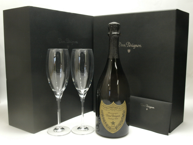 Dom Perignon ドン・ペリニヨン 白 2002年 750ml 箱/グラス2客付※箱