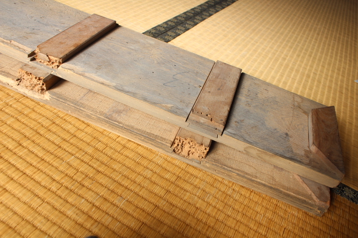 即決■時代【敷板】ケヤキ 材■87×19cm欅■引戸 1枚板■古材■木製建具 木工品 花台 展示台 華道 盆栽 古道具 骨董 昭和レトロ ビンテージ_画像7