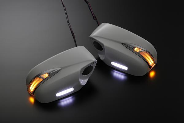 ZN6 86 LED ウインカーミラー 交換式 フットランプ付 [純正色D6S/ポジ青光] シルバーM ウィンカー ドアミラー Type LS_画像3