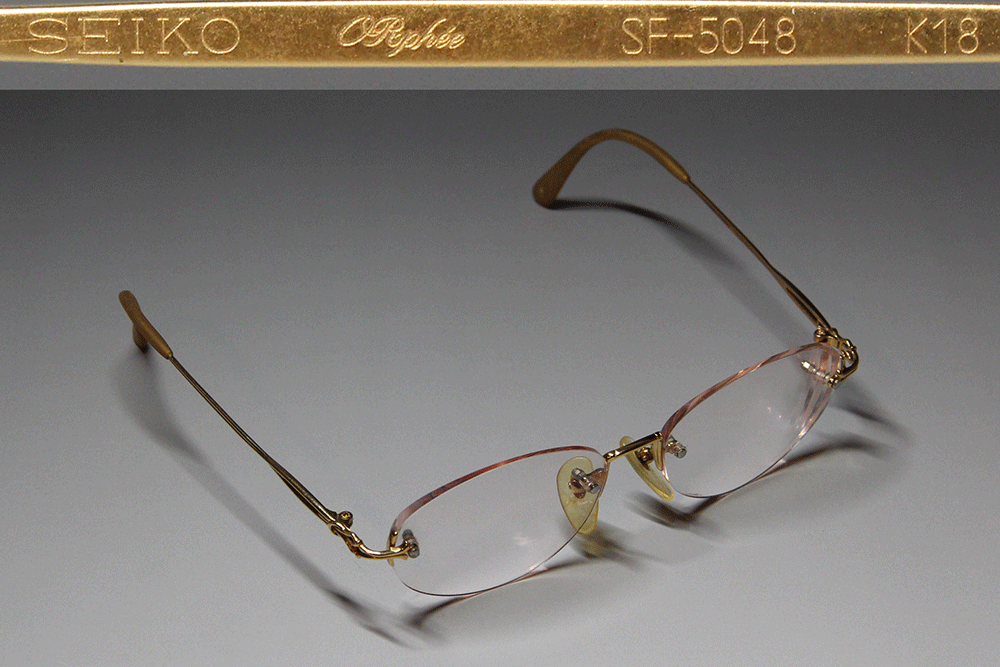 ☆ 眼鏡 SEIKO ORPHEE メガネ 金 K18 重さ25.6g - めがね、コンタクト