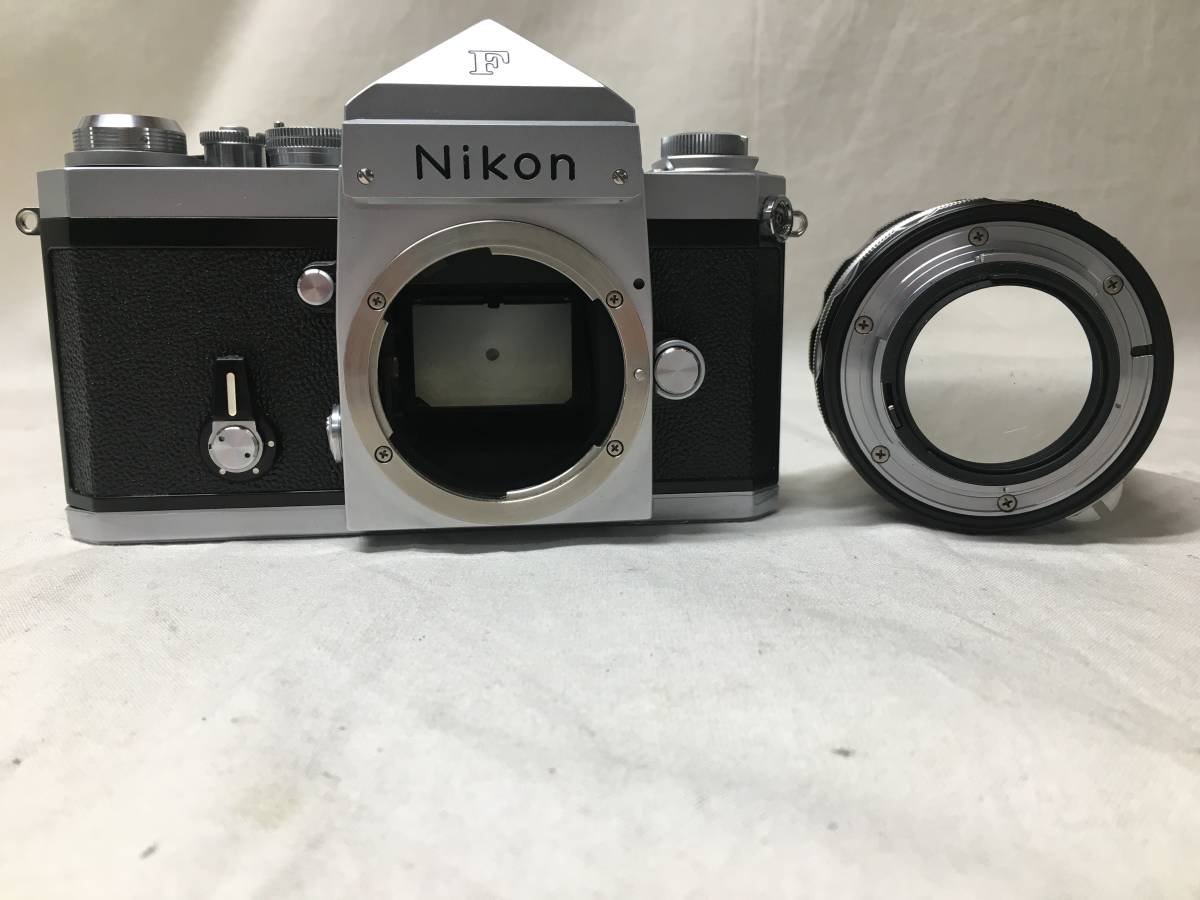 【2201549】Nikon ニコン Nikon F MF カメラ シルバーボディ/NIKKOR-S.C AUTO Non-Ai f:1.4 f=50mm ジャンク品_画像6