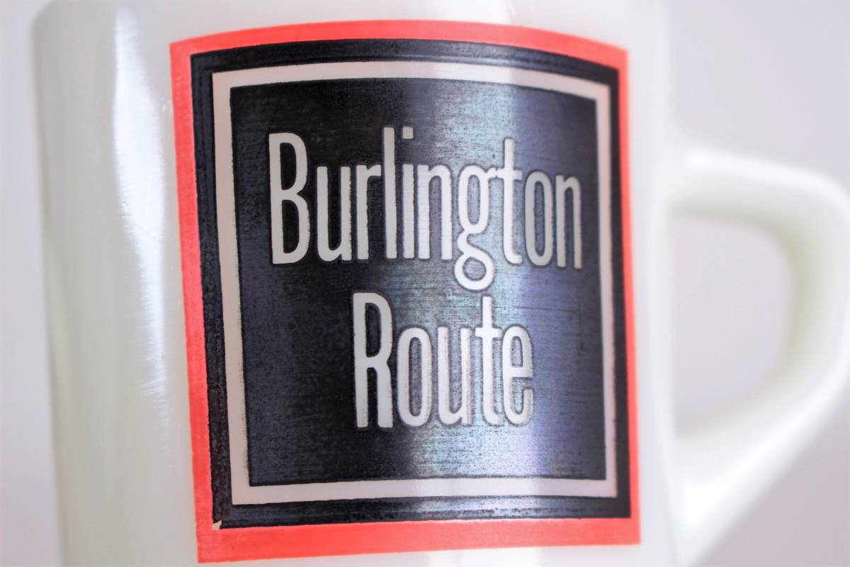 送料無料 定形外 美品 ★ ファイヤーキング バーリントン鉄道 BURLINGTON ROUTE アドマグ リブボトム マグカップ ヴィンテージの画像5