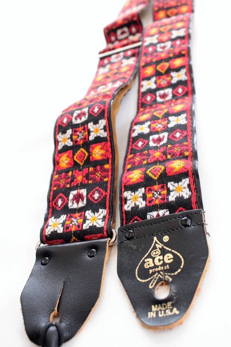  free shipping # Ace Ace guitar strap 60\'s Vintage jimi* hand liks Woodstock mik* Jaguar Jimi Hendrix