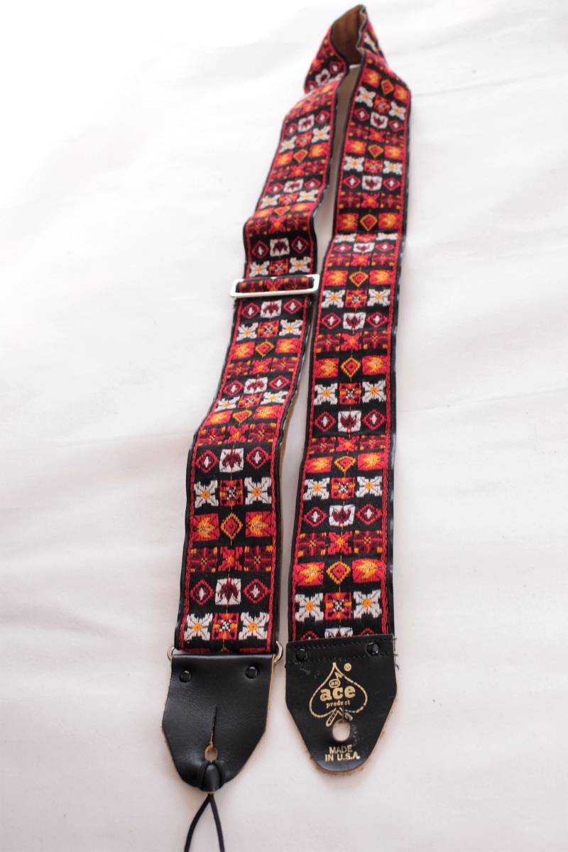  free shipping # Ace Ace guitar strap 60\'s Vintage jimi* hand liks Woodstock mik* Jaguar Jimi Hendrix